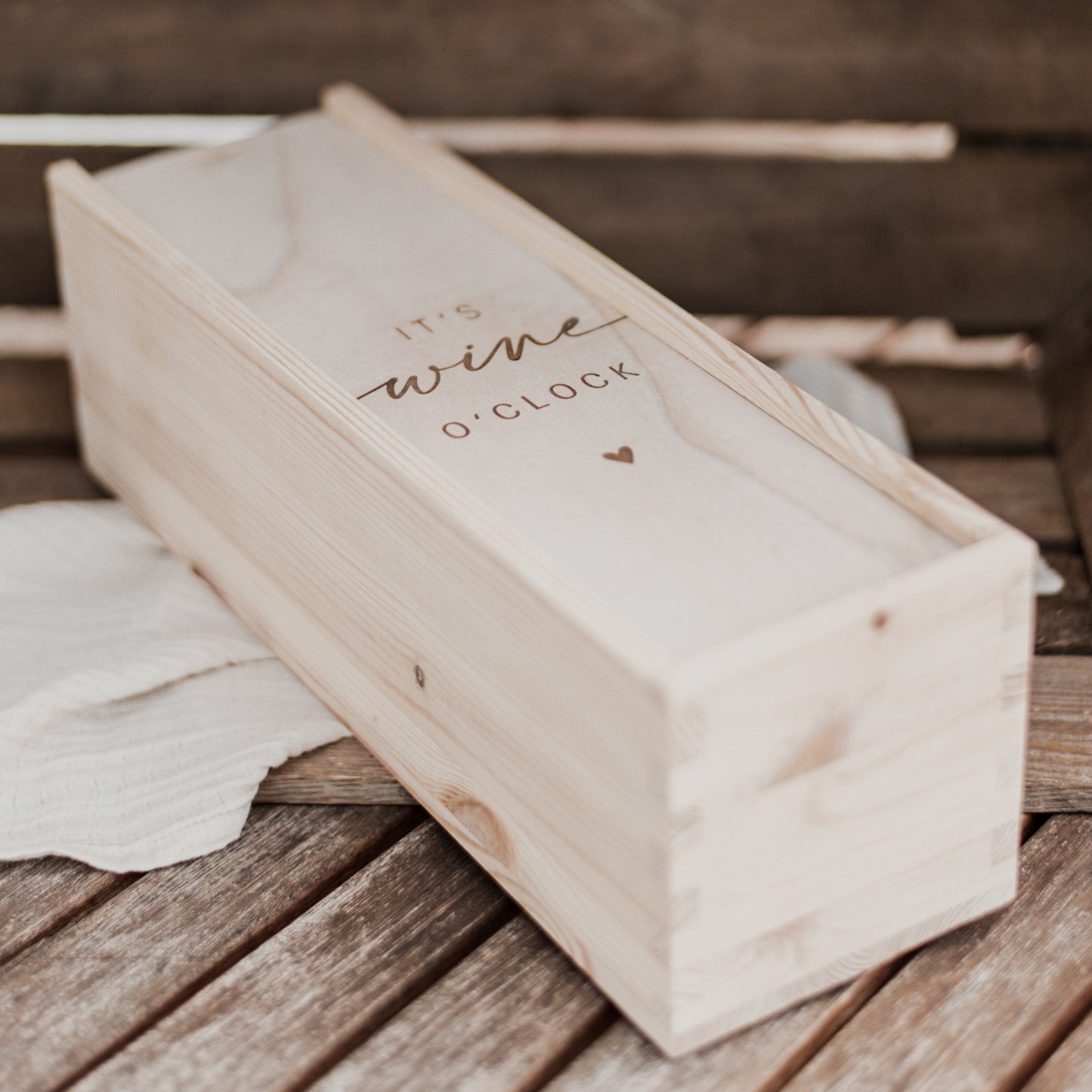 HOLZ WEINKISTE 36 x 11 x 10 CM