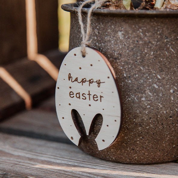 HOLZ ANHÄNGER "OSTEREI"