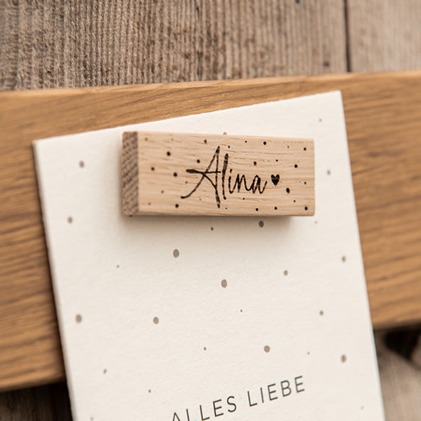 MAGNET AUS EICHENHOLZ PERSONALISIERT
