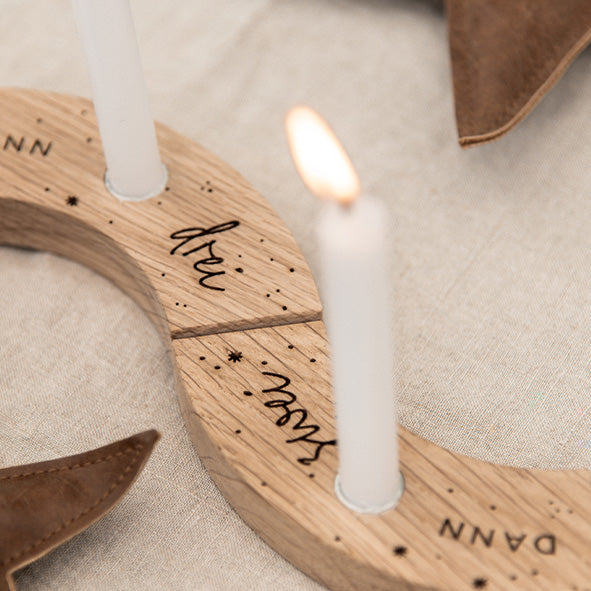ADVENTSKRANZ AUS EICHENHOLZ