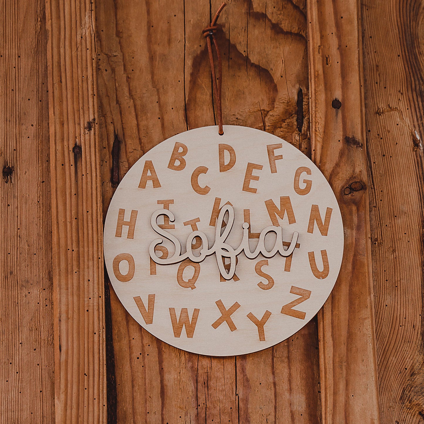 ABC SCHILD MIT 3D NAME