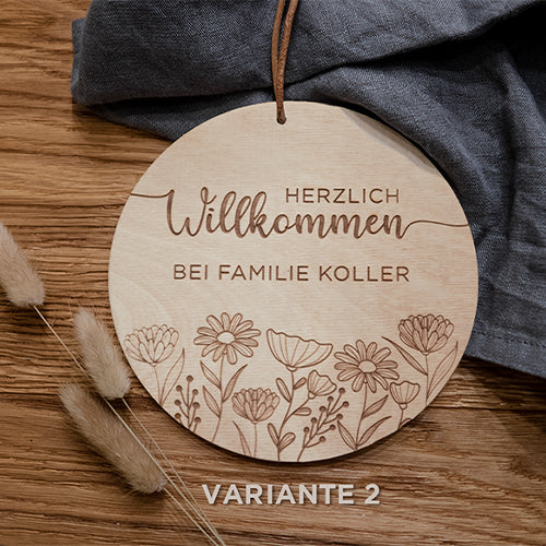 TÜRSCHILD "WILLKOMMEN"