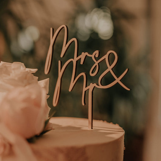 CAKETOPPER "MRS & MR"