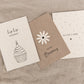 POSTKARTE "ALLES LIEBE" - HOLZSCHLIFFPAPPE