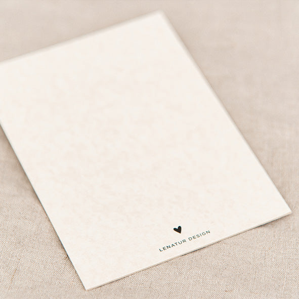 POSTKARTE "ALLES LIEBE" - HOLZSCHLIFFPAPPE