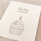 POSTKARTE "HIP HIP HOORAY" - HOLZSCHLIFFPAPPE