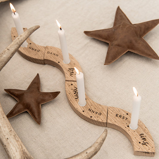 ADVENTSKRANZ AUS EICHENHOLZ