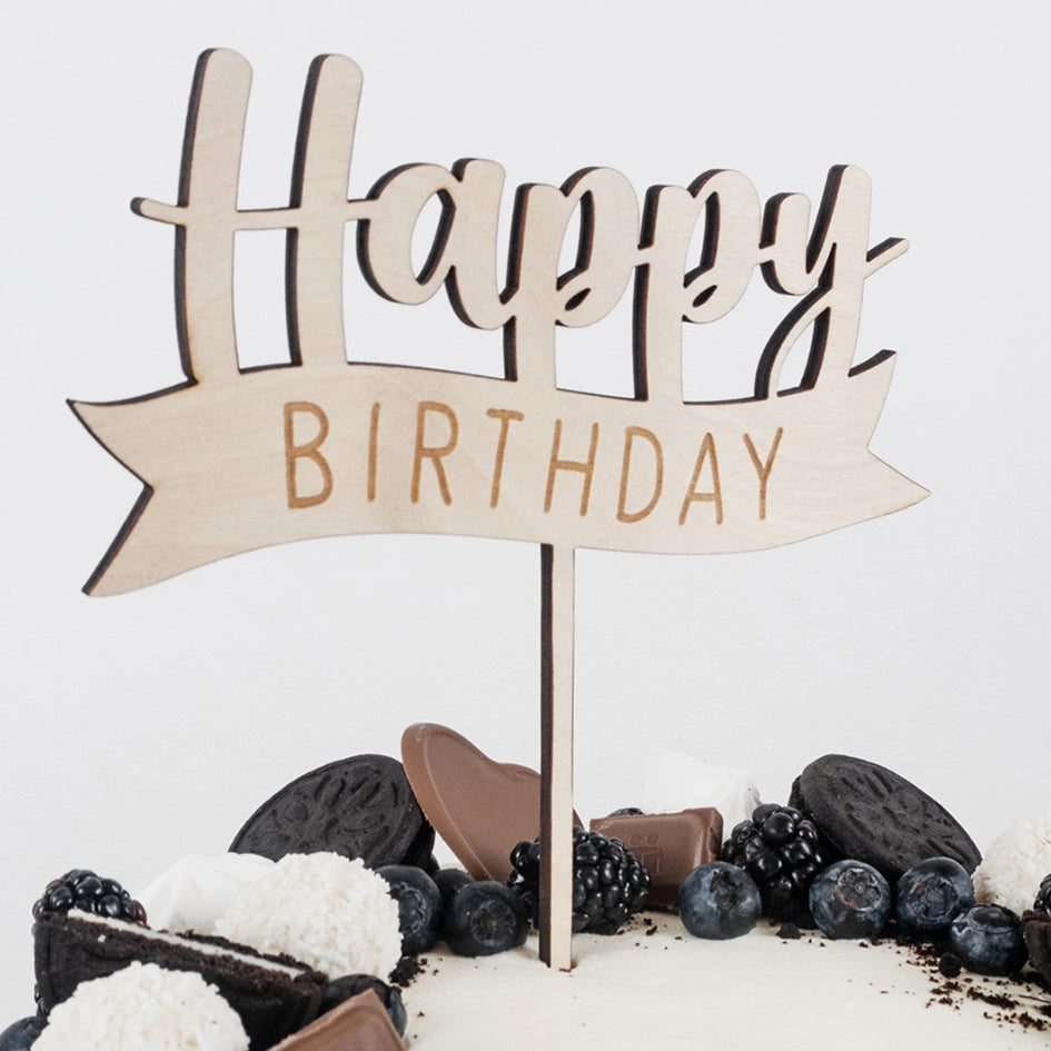CAKETOPPER "HAPPY BIRTHDAY"