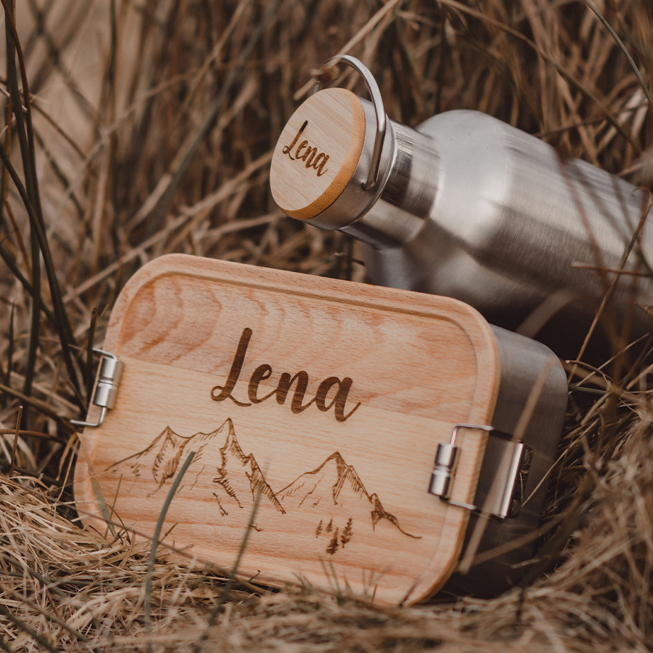 OUTDOOR-ADVENTURE-SET "TRINKFLASCHE 750 ML & BROTZEITBOX"