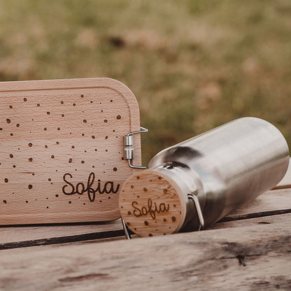 OUTDOOR-ADVENTURE-SET "TRINKFLASCHE 750 ML & BROTZEITBOX"