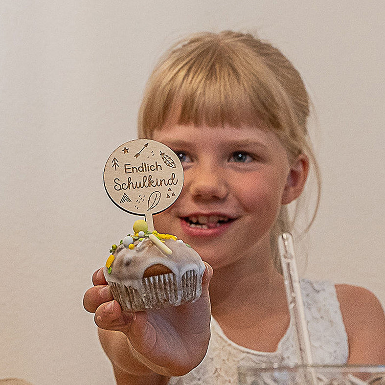 CUPCAKE TOPPER 4ER-SET "SCHULE"