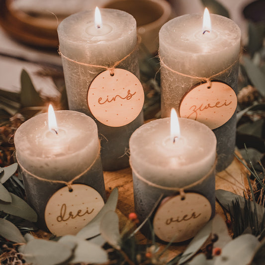 ANHÄNGER "ADVENTSKRANZ" 4ER-SET