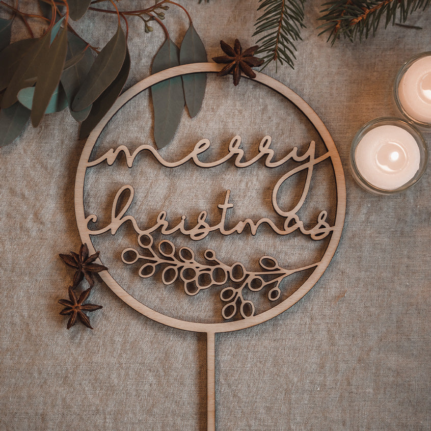 CAKETOPPER "MERRY CHRISTMAS"